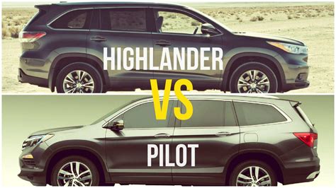 Honda pilot vs toyota highlander - The Pilot has more cargo capacity than the Toyota: The Pilot features 510 L of storage behind the third row, 1,583 L behind the second row, and 3,072 L when all seats are folded flat. The Highlander, on the other hand, packs 456 L behind the third row, 1,150 L behind the second, and 2,076 L when all seats are …
